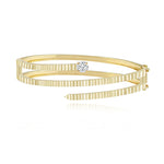 Wrap Fluted Diamond Bangle