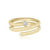 Swirl Scattered Diamond Ring