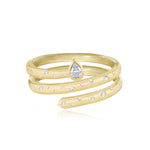 Swirl Scattered Diamond Ring