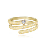 Swirl Scattered Diamond Ring