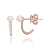 Pearl and Diamonds Stud Earrings