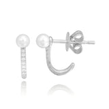 Pearl and Diamonds Stud Earrings