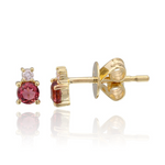 Diamond and Birthstone Stud