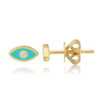 Enamel Evil Eye Stud