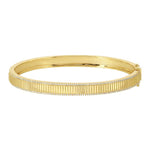 Fluted Pave Outline Bangle