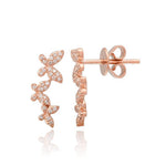 Petite Three Butterflies Climber Earrings