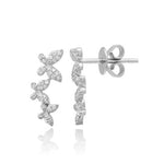 Petite Three Butterflies Climber Earrings