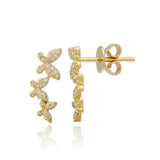 Petite Three Butterflies Climber Earrings