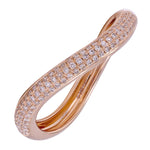 Wavy Dome Diamond Ring