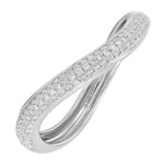 Wavy Dome Diamond Ring