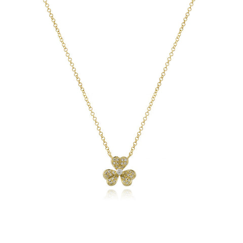 Small Pave Flower Necklace