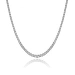 Classic 4 Prongs Graduated Diamond Tennis Necklace