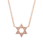 Small Star of David Pave Necklace