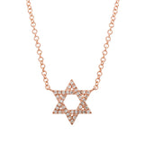 Small Star of David Pave Necklace