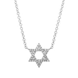 Small Star of David Pave Necklace