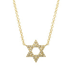 Small Star of David Pave Necklace