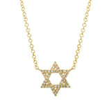 Small Star of David Pave Necklace