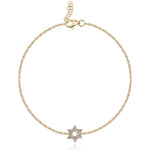 Tiny Pave Star of David Bracelet