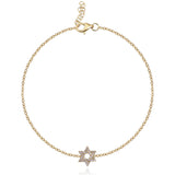 Tiny Pave Star of David Bracelet