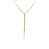 Double Chain Lariat Tennis Necklace