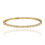 Gold Diamond Square Bangle