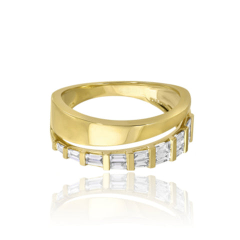 Half Baguette and Gold Ring