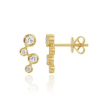 Four Diamond Bezel Earring