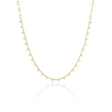 Spaced Gold Bar Diamond Necklace