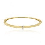 Bezel Solitaire Thin Diamond Bangle