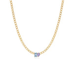 Medium Two-Gemstones Necklace