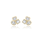 Three Small Multi Shape Diamond Earring