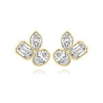 Three Medium Multi Shape Diamond Earring