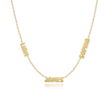 Multiple Cutout Gold Names Necklace