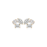 Three Mini Multi Shape Diamond Earring (Single)