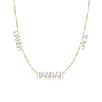 Multiple Diamond Names Necklace