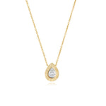 Fluted Bezel Diamond Necklace