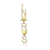 Gold Charms and Pave Initials Charm