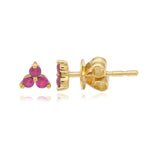 Small Trio Gemstone Stud