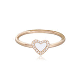 Stone Pave Heart Ring