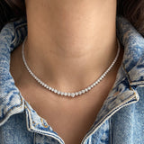 Medium Graduated Diamond Tennis Necklace