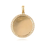 Round Pave Plate Charm