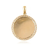 Round Pave Plate Charm