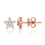 Petite Diamond Flower Stud