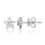 Petite Diamond Flower Stud