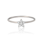 Petite Diamond Flower Ring