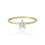 Petite Diamond Flower Ring