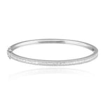 Thin Baguette and Diamond Bangle