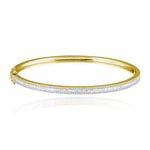 Thin Baguette and Diamond Bangle