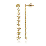 Drop Diamond Star Earrings