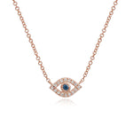 Mini Gold Diamond Open Evil Eye Necklace